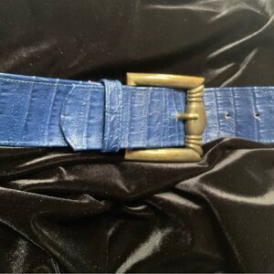 VTG Tuareg Benetton Royal Blue wide Leather belt